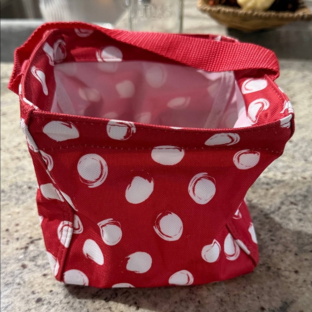 Red Polka Dot Fabric Tote